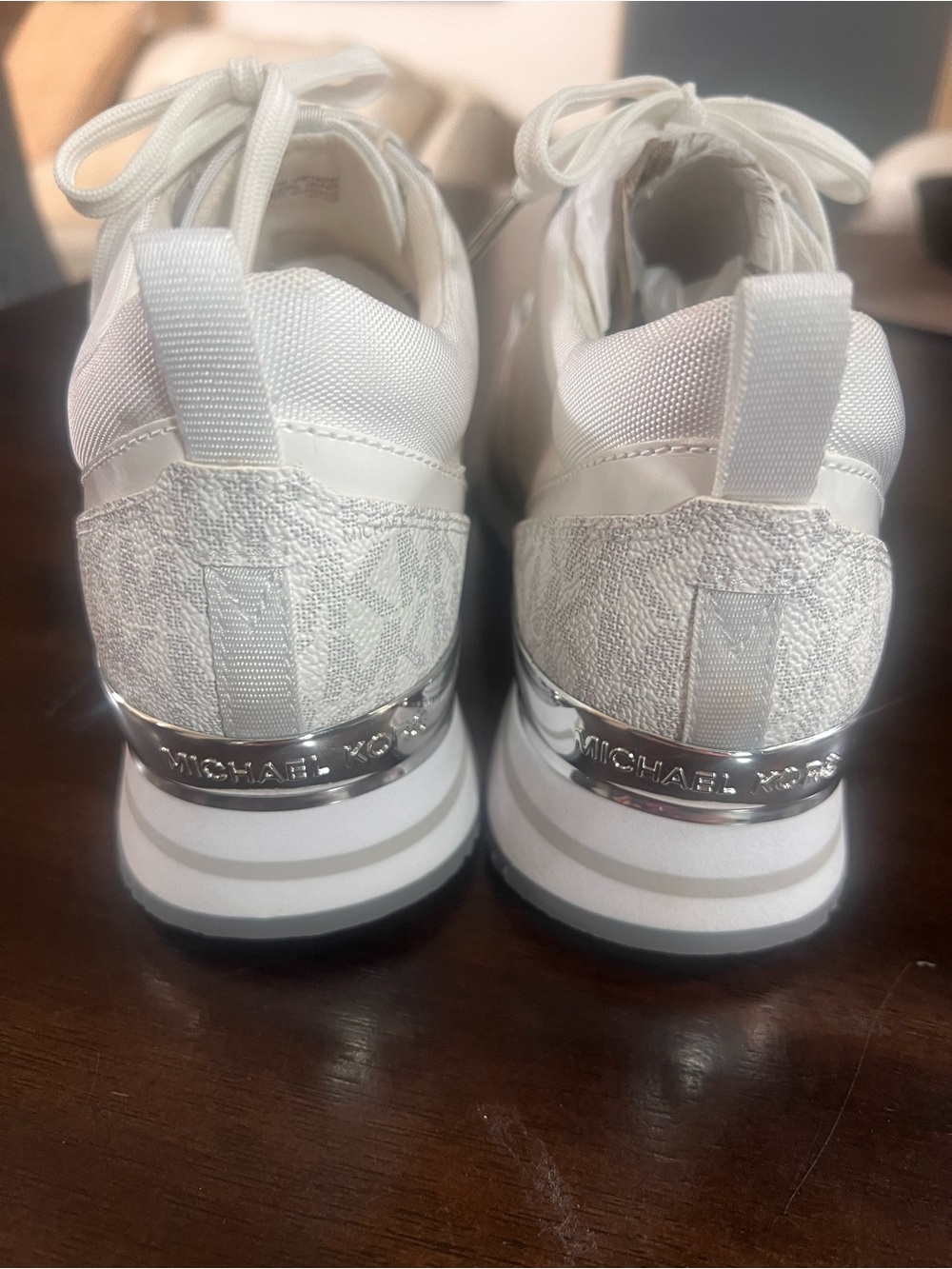 Michael Kor’s White MK with Silver  accents Sneaker - Picture 5 of 10